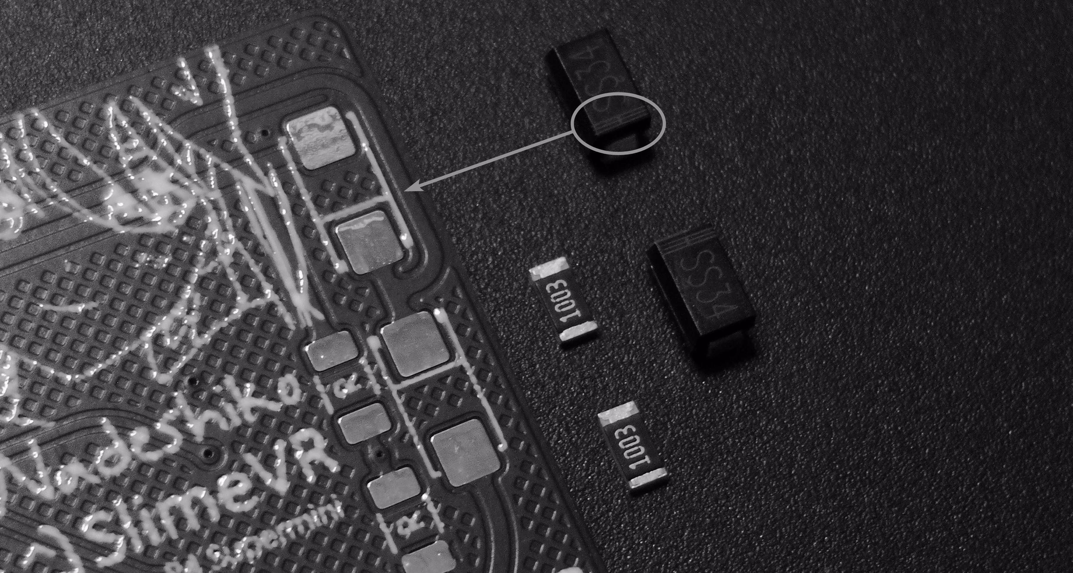 Diodes orientation marked by lines matching the PCB footprint